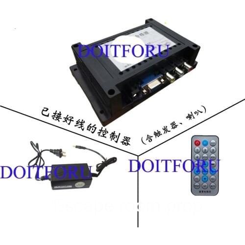 Takagism game pull the rope to get video clue video player projector props real life escape room props