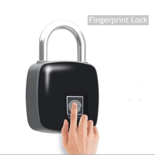 Waterproof Keyless Fingerprint Lock USB Rechargeable Smart Anti-Theft Security Padlock Door Luggage Case Lock