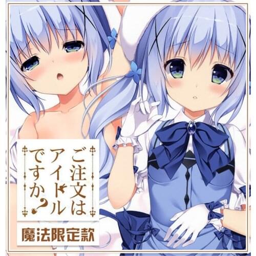 Japan Anime Kafuu Chino Is the order a rabbit? Sexy Girl Pillow Case 2WT Dakimakura Hugging Body Cushion Cover Xmas Gift