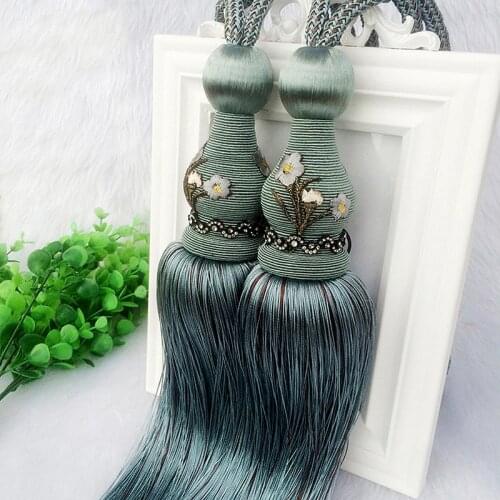 1 Piece Modern Plum Decals Home Decoration Curtain Clip Accessories Hanging Belt Ball Curtain Strap Tassel Tieback CP004-30
