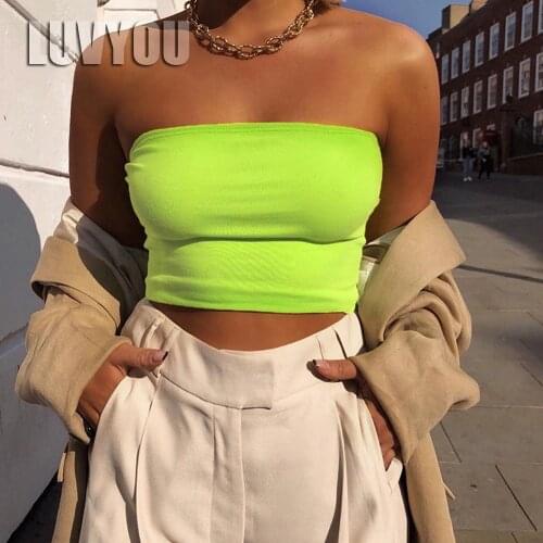 2020 Summer Sleeveless Womens Bralette Plain Off Shoulder Crop Top Tank Tops Bras Bustier Party Solid Sexy Hot Clothes