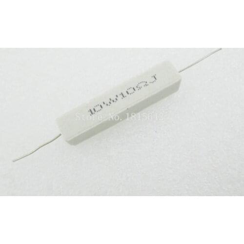 10PCS/LOT Ceramic Cement Resistor 10W 10 ohm 10R Resistance 5% Error Cement resistance