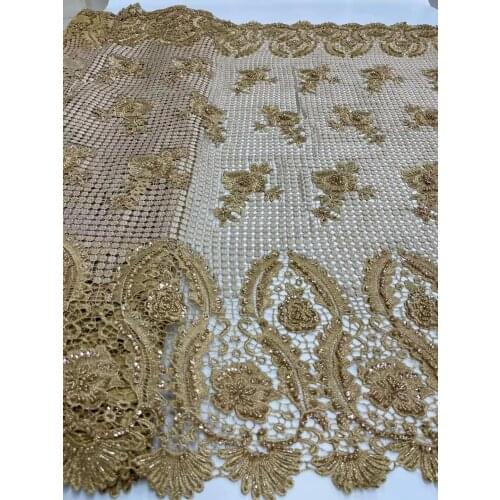 African Lace Fabric S-318688 Embroidered Nigerian Wedding Lace Fabric High Quality French Tulle Lace Fabric 5 Yards for Dress