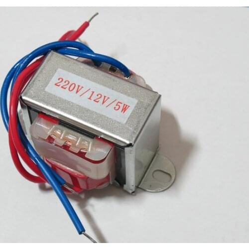 Free ship Type E transformer, 220V to 12V 5W single 12V pure copper wire transformer