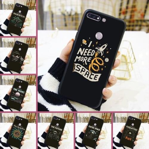 Back Cover For Huawei Honor 8X MAX 10 9 8 7 Black Space Silicone Case For Huawei Honor 7 8 9 10 Lite 7S 7X 7A 7C Pro Phone Case