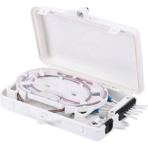 FTTH 6 cores fiber Termination Box 6 port 6 channel Splitter Box indoor outdoor fiber Optical Splitter Box FTB ABS