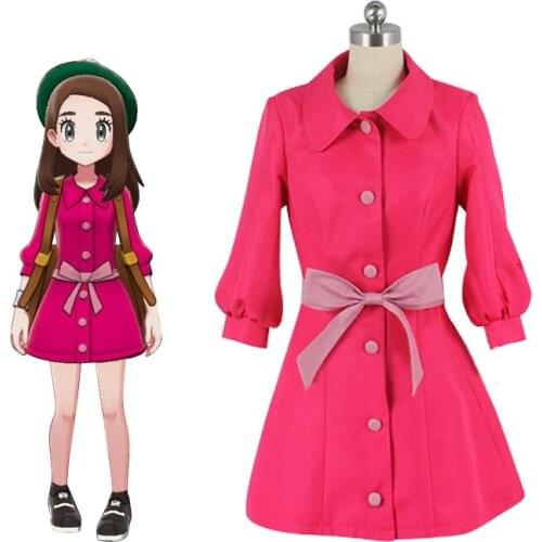 Pocket Monsters Sword Shield Hero Gloria Girls Daily Halloween Dress Cosplay Costume