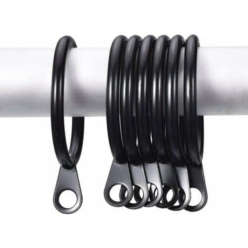 Low Noise Curtain Rings Hanging Hooks For Curtains Rods Practical Metal Roman Circle Ring Hook 6PCS High Quality Wholesale