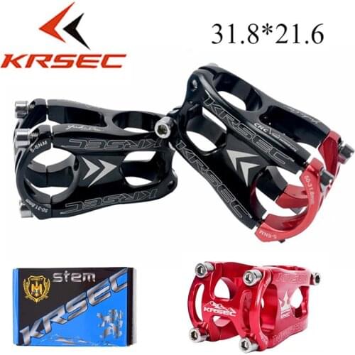 KRSEC MTB Stem MTB Road Bike Short HandleBar Stem Adjustable Aluminum Alloy Ultralight Bike Bar Stem 28.6x31.8x50mm parts