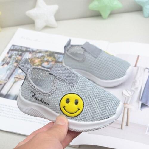 Kids Shoes Girls Sport Shoes Boys Sneakers Summer Air Mesh Fabric Breathable Running Shoes Children Casual Sneakers Black Autumn