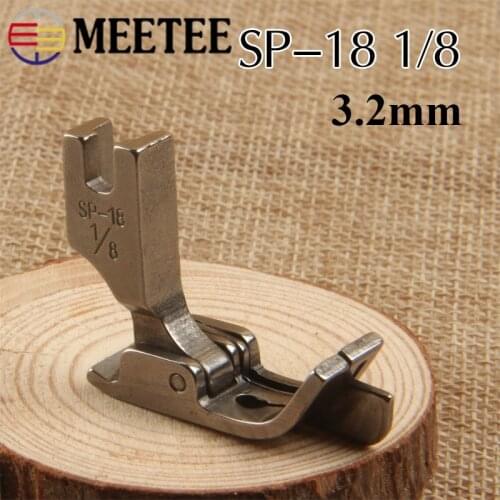 Meetee 3pcs Domestic Sewing Machine Foot SP-18 Presser Right Guide Feet Set for Sew Machine Accessories 0.8/1.6/3.2/6.4MM DY201