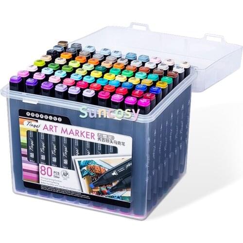 Superior 3rd generation marker set, 36 / 48 / 60 color oily double head watercolor pen set For Kids Professional Art Promarkers