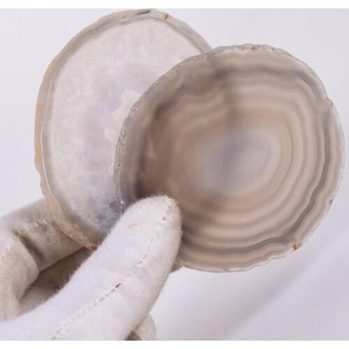 2 pcs Gemstone Crafts agate Slice Coaster Cup Mug Glass Beverage Holder Pad Druzy Quartz stone Geode Mixed Size Onyx Irregular