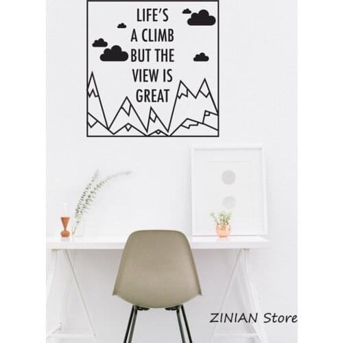 Life Quote Wall Sticker Bedroom Home Interior Creative Wall Decals Child Room Waterproof Bedroom Decor Stickers Wallpaper 006
