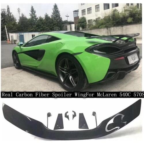 Real Carbon Fiber & Forging lines Rear Trunk Lip Spoiler Wing Fits For McLaren 540C 570S 570 GT 2016 2017 2018 2019 2020 2021