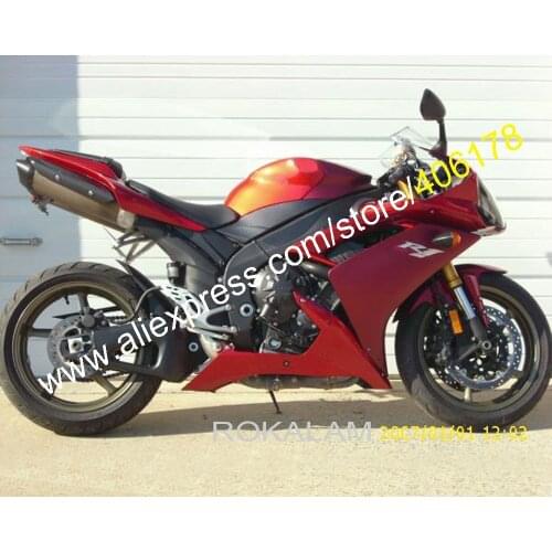 Custom Motorbike Full Fairing For Yamaha 07 08 YZF-R1 YZF R1 2007 2008 Red Body Parts Fairing Kit (Injection Molding)