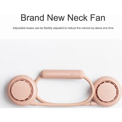 Hand Free Portable Mini Hanging Neck Fan Rechargeable Wearable USB Air Cooler Personal Sports Fan for Home Office Travel Outdoor