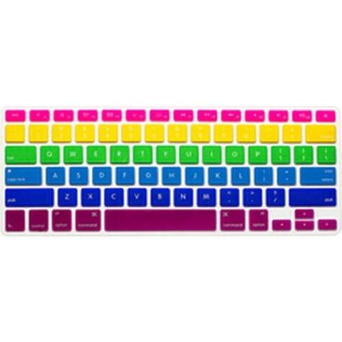 Rainbow Skin Silicone Laptop Protector Keyboard Cover film Guard for Apple Macbook Pro Air Retina 13 15 17 FOR Mac 13"