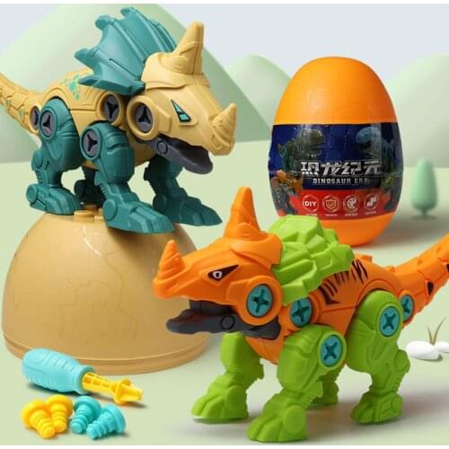 Disassembling dinosaur eggs Tyrannosaurus Rex dinosaur toys boys children twisted eggs puzzle DIY assembled toys For Kids Gift