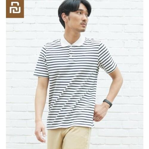 Youpin New MITOWN LIFE men cotton striped polo shirt Breathable Comfortable summer Leisure Short sleeve