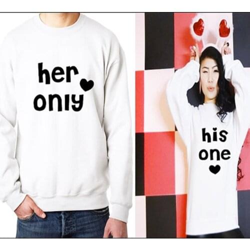 His one her only matching couple sweatshirt fashion quote Couple hoodie Gift for couple sweatshirt couple pullovers