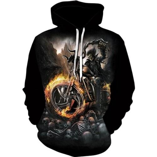 Fall War Black Mens Hoodie 3D Printing Funny Skull Hoodie Streetwear Harajuku Pullover Sweatshirt Mens Sportswear