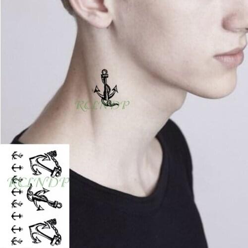 Waterproof Temporary Tattoo Sticker Ship Anchor Fake Tatto black Fashion Flash Tatoo Wrist Foot Hand Arm For Girl Women Men kid
