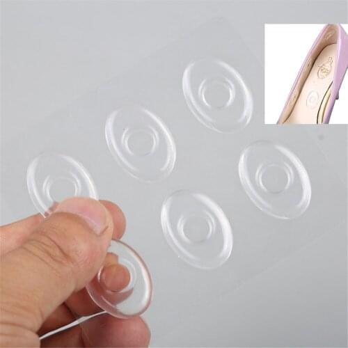 High Quality Silicone Gel Soft Adhesive Antiskid Shoe Insole Insert Pad Cushion Foot Care Heel Grips Liner 6pcs