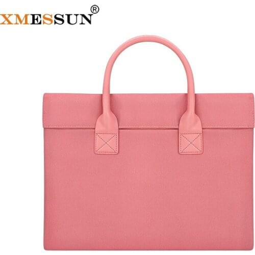 XMESSUN 2021 Women Canvas Laptop Handbags Large Capacity Leisure Apple Business Travel Macbook Pro Laptop Bag Fashion Wallet INS