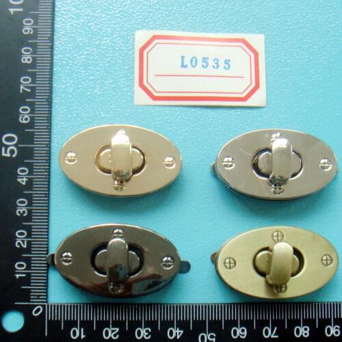 10 sets/lot Egg Shape High Quality Twist Turn Lock Clasp Closure Women Handbag Bag Parts Purse Hardware Accessories DIY L0535