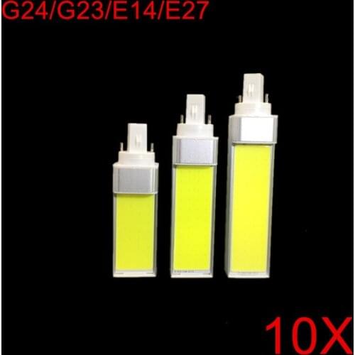 10PCS 10W 12W 15W E27 G24 G23 E14 LED Corn Bulb Lamp Light COB Spotlight 180 Degree AC85-265V/220V/110V Horizontal Plug Light