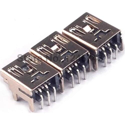 20PCS Mini Connector DIP Type MINI USB 5 PIN Socket 90 Socket