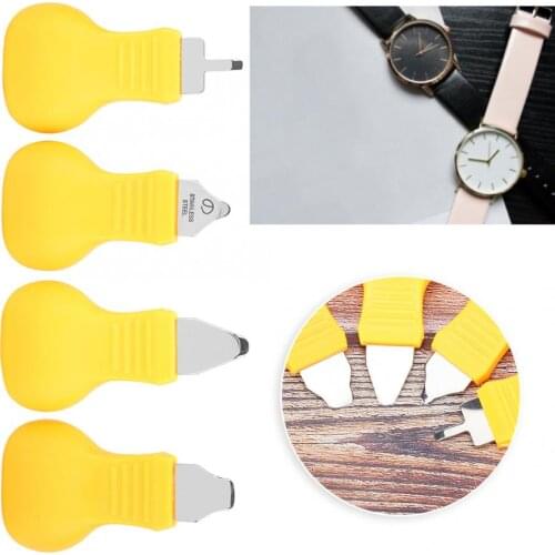 4pcs Stainless Steel Watch Pry Watch Cover Case Remover Watch Repair Tool Accessory for Watchmaker