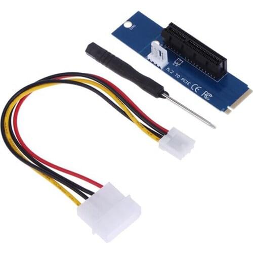 5PCS NGFF M2 M.2 to PCIE PCI-E 4x 1x Slot Riser Card Adapter Male To Female PCIE Multiplier For BTC Miner Mining Machine