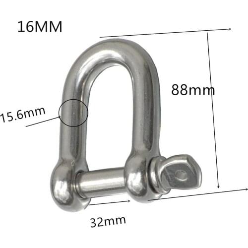 5 pieces per lot Stainless Steel U Shape Shackles with Screw Pin for Boating Anchor Accessories