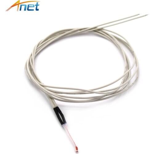 6pcs/lot Anet 100K ohm NTC 3950 Thermistors Sensors with Cable 3D Printers Parts Temperature Part White 1.1M Line Accessories