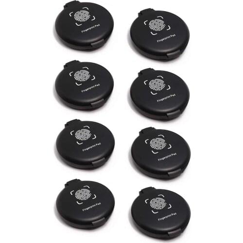 8 Pcs Fingerprint Ink Pad Thumbprint Ink Pad for Notary Supplies Identification Security ID Fingerprint Cards Fingerprint kit