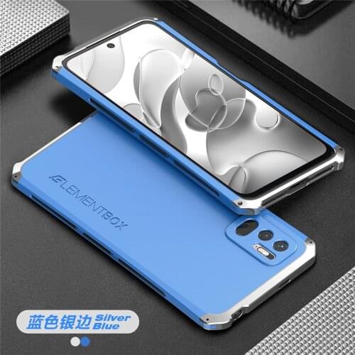 For Xiaomi Redmi Note 10 Case Shockproof Aluminum Frame Metal Armor Full Cover Hard PC Funda For Xiaomi Redmi Note 10 Case Coque
