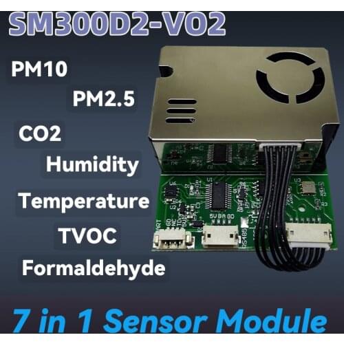 Detector 7 in 1 sensor module detection index PM2.5 PM10 temperature humidity C02 formaldehyde TVOC smart home health life