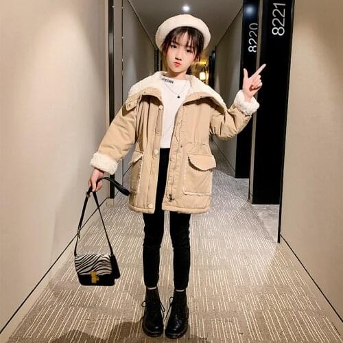 Girls Babys Coat Jacket Outwear 2021 Lapel Thicken Winter Autumn Overcoat Top Zipper Cardigan Childrens Clothing