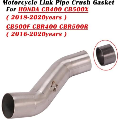 Motorcycle Exhaust Muffler Escape Middle Link Pipe Crush Gasket O-ring For Honda CB500R CBR500R CB500F CB500X CBR400 2016 - 2020
