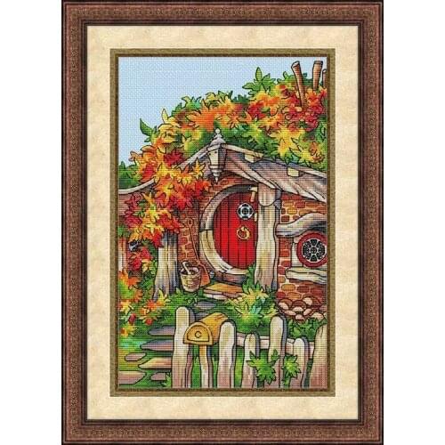 GG RS cotton self-matching cross stitch Cross stitch RS cotton comes with no prints No prints Autumn in Shire