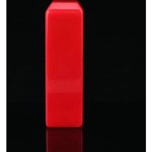 China hand carved red jade Gobi Square Seal Natural Jade Wordless seal