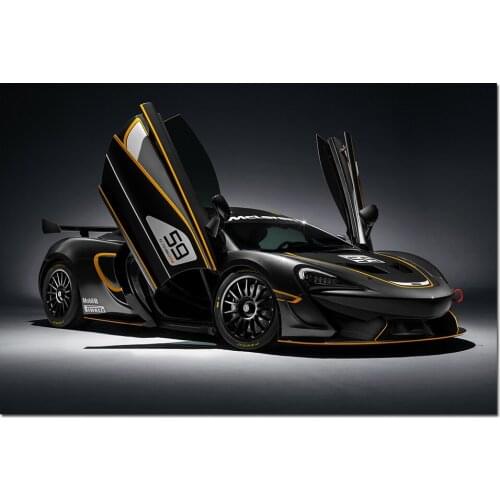 Mclaren 570S GT4 Sport Car Photo Wall Art Posters Canvas Print Modern Painting for Home Decor