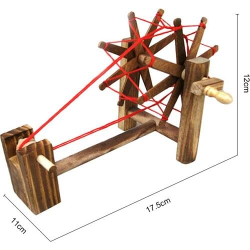 Mini Spinning Wheel Exquisite Detail Great Accessory Wooden Simulation Farm Tool Spinning Wheel Educational Toy for Children