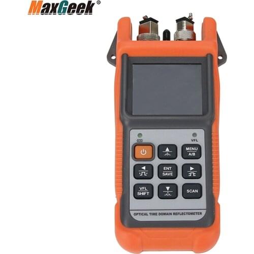 Maxgeek OTDR Optical Time Domain Reflectometer Optical Power Meter Red Light Source 1310nm & 1550nm CY190Pro