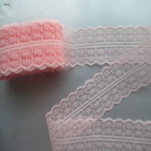 Wholesale 300 yards beautiful water pink bilateral lace trim trim wedding/birthday/christmas/bow ornament