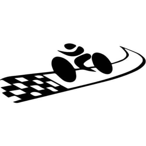 Dazzling Motorcycle Racing Track Original Decals Car Decoration Personality Pvc Waterproof Decals Black/white, 17cm*7cm