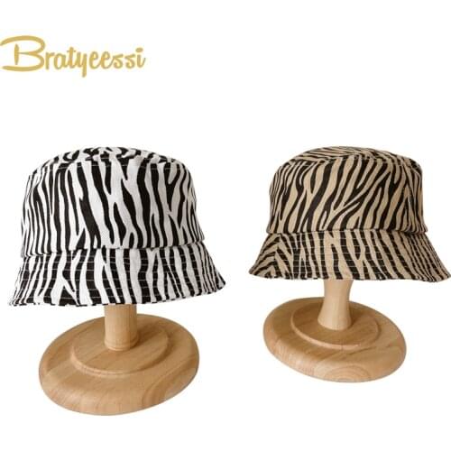 Fashion Kids Bucket Hat Summer Baby Hat Leopard Travel Beach Panama Kids Hats Caps Children Cap for Girls Boys