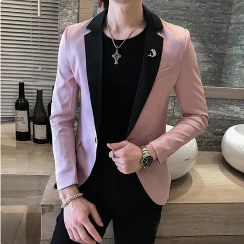 2021 Deep V-Neck Sexy Mens Blazer Fashion Mens Club Clothing Formal Evening Wear Masculino New Mens Dress Slim Suit Blazer